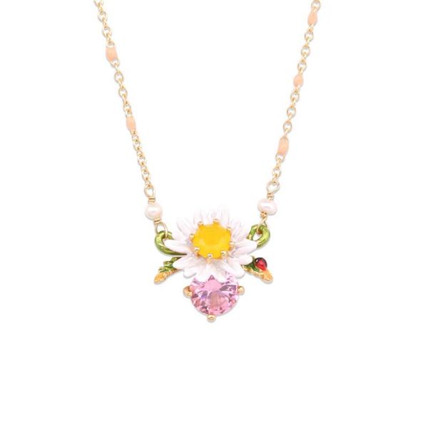 pendant necklaces european and american fashion items simple white daisy handmade enamel flower clavicle chain niche personality necklace, Silver
pendant necklaces european and american fashion items simple white daisy handmade enamel flower clavicle chain niche personality necklace, Silver