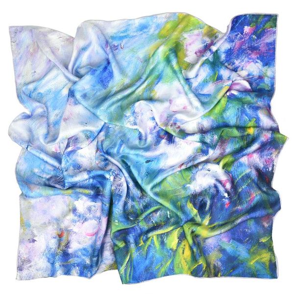 scarves famous oil painting 100% natural silk scarf shawl women charming head hijab for hair wrapping 35"x35" salute to monet, Blue;gray
scarves famous oil painting 100% natural silk scarf shawl women charming head hijab for hair wrapping 35"x35" salute to monet, Blue;gray