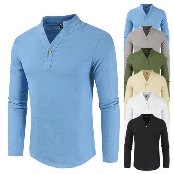 men's casual shirts man spring autumn long sleeve v-neck pullovers mens solid color blouses and clothing, White;black
men's casual shirts man spring autumn long sleeve v-neck pullovers mens solid color blouses and clothing, White;black