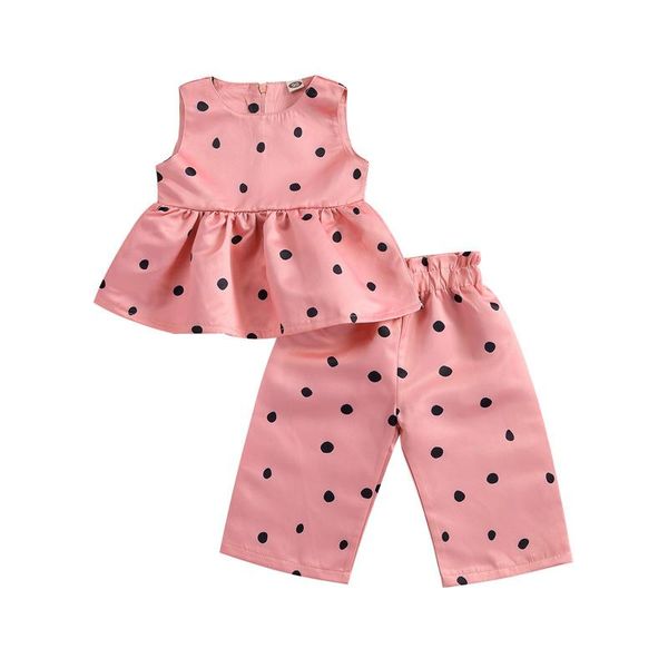 clothing sets 2pcs toddler girl summer outfits, classic polka dots sleeveless ruffle tank + pants set, White
clothing sets 2pcs toddler girl summer outfits, classic polka dots sleeveless ruffle tank + pants set, White