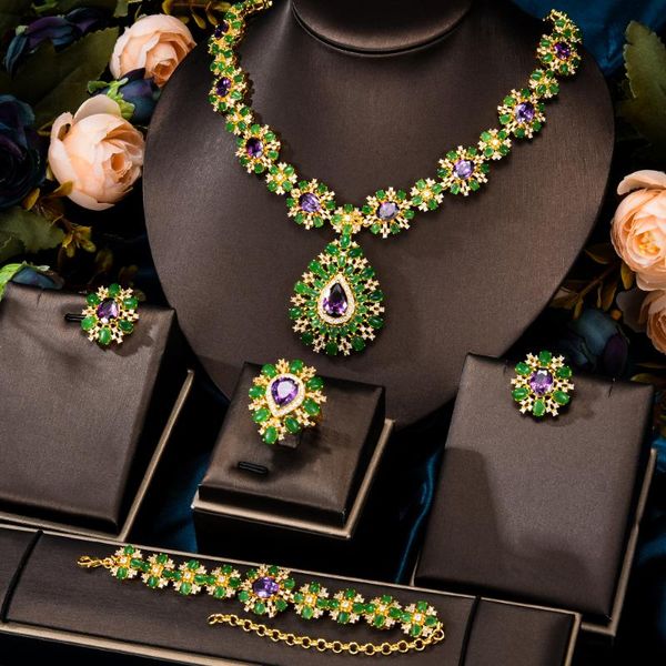 earrings & necklace kellybola luxury emeralds romantic sweet earring bangle ring 4pcs for women wedding bridal jewelry sets gift, Silver
earrings & necklace kellybola luxury emeralds romantic sweet earring bangle ring 4pcs for women wedding bridal jewelry sets gift, Silver