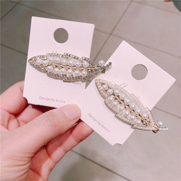 chic fashion metal leaf shape hair clips clamps barrettes rhinestone pearl hairpin barrette headwear claws women styling tool, Slivery;golden
chic fashion metal leaf shape hair clips clamps barrettes rhinestone pearl hairpin barrette headwear claws women styling tool, Slivery;golden