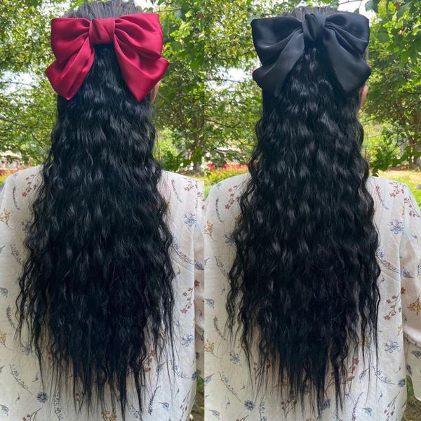 synthetic wigs water wave ponytail with butterfly clip in hair for women fake hairpiece pony tail wrap around, Black
synthetic wigs water wave ponytail with butterfly clip in hair for women fake hairpiece pony tail wrap around, Black