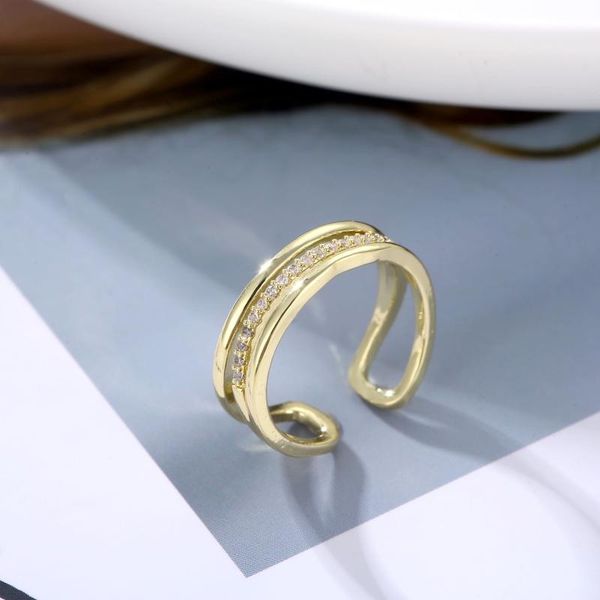 cluster rings romantic temperament inlaid zircon double opening ring for woman 2021fashion korean finger set jewelry party girl's unusu, Golden;silver
cluster rings romantic temperament inlaid zircon double opening ring for woman 2021fashion korean finger set jewelry party girl's unusu, Golden;silver