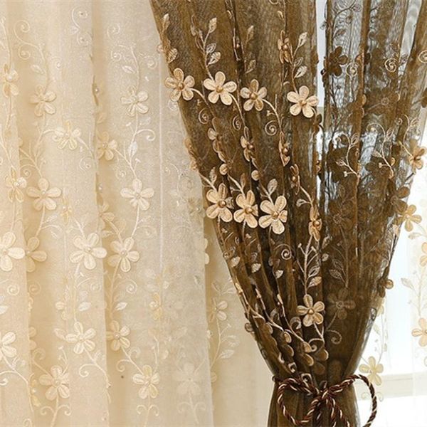curtain & drapes european cute pearl embroidery flower beige sheer voile cortinas for living room coffee tulle bedroom balcony wp362c
curtain & drapes european cute pearl embroidery flower beige sheer voile cortinas for living room coffee tulle bedroom balcony wp362c