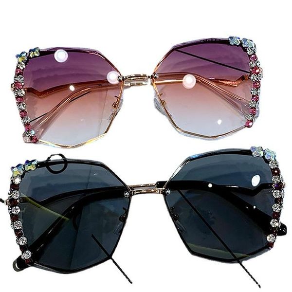 fashion sunglasses frames frameless personality square women's small fragrance versatile travel glasses, Black
fashion sunglasses frames frameless personality square women's small fragrance versatile travel glasses, Black