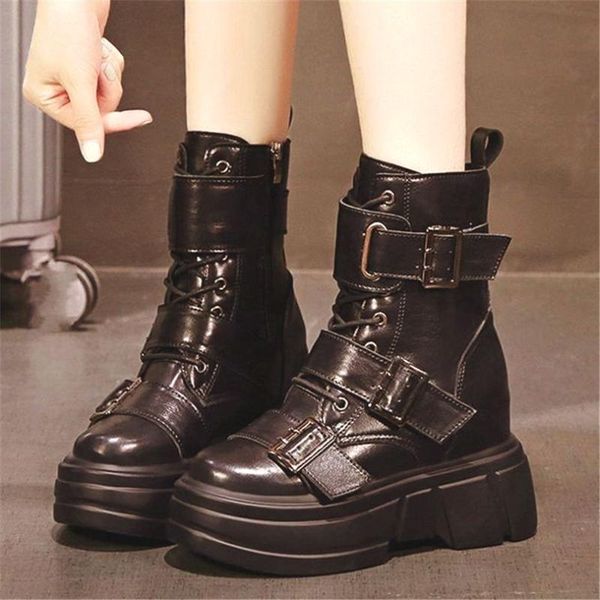 boots increasing height military shoes women strap buckle platform wedge ankle high heels punk goth pumps shoe 34 35 36 37 38 39, Black
boots increasing height military shoes women strap buckle platform wedge ankle high heels punk goth pumps shoe 34 35 36 37 38 39, Black
