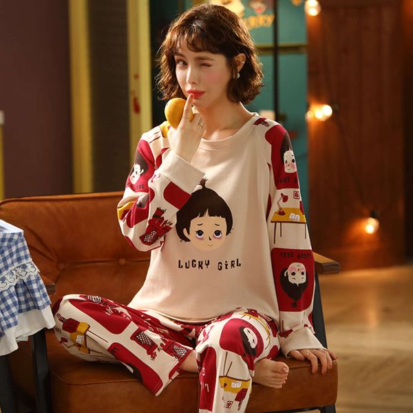 spring women's cotton pajamas long sleeve korean lovely princess style suit summer, autumn and winter can be worn at home, Black;red
spring women's cotton pajamas long sleeve korean lovely princess style suit summer, autumn and winter can be worn at home, Black;red