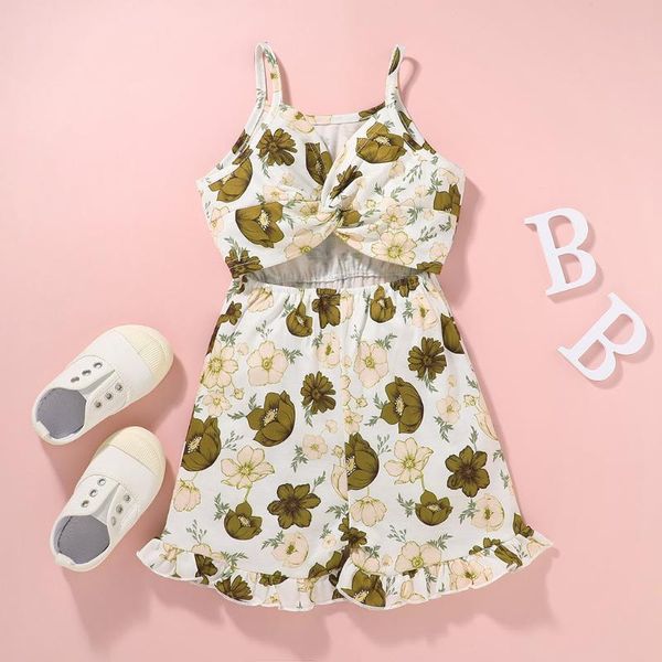 rompers baby sleeveless o-neck short romper girls floral print/solid color elastic waist sling jumpsuit, Blue
rompers baby sleeveless o-neck short romper girls floral print/solid color elastic waist sling jumpsuit, Blue