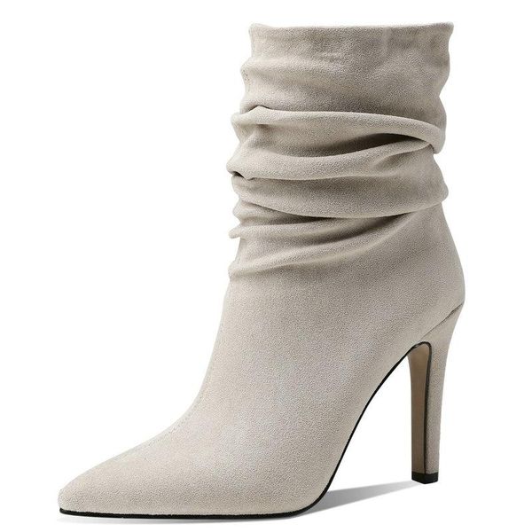 boots suede leather pleated ankle lady fashion pointed toe lazy shoes women black white brown short plus size 43
boots suede leather pleated ankle lady fashion pointed toe lazy shoes women black white brown short plus size 43