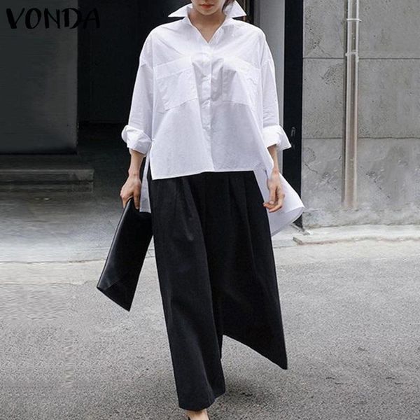 vonda summer womens shirt tunic spring lapel neck shirts beach female asymmetrical blouse elegant blusas s 5xl, White
vonda summer womens shirt tunic spring lapel neck shirts beach female asymmetrical blouse elegant blusas s 5xl, White