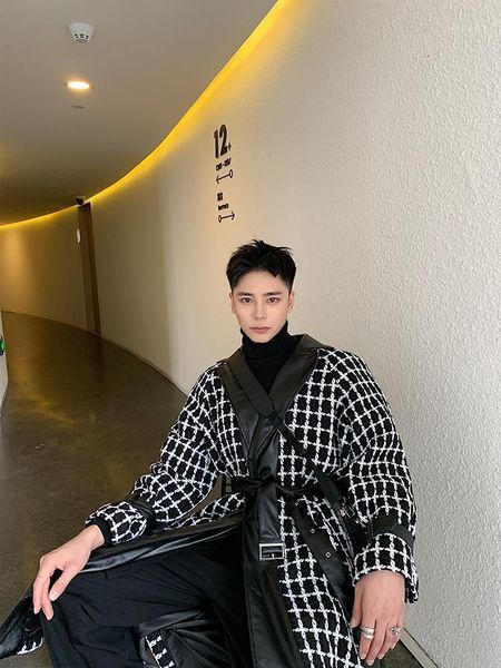 men's trench coats coat long style korean british thousand birds print design fashion trend casual handsome windbreaker., Tan;black
men's trench coats coat long style korean british thousand birds print design fashion trend casual handsome windbreaker., Tan;black