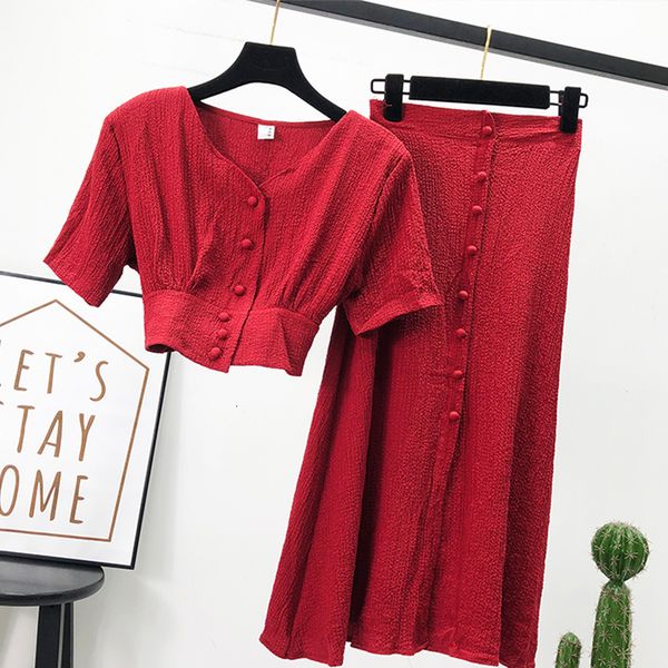 2021 vintage women 2pcs summer short single breasted + high waist midi skirts casual green/red two piece set suit r0o5, Black;gray
2021 vintage women 2pcs summer short single breasted + high waist midi skirts casual green/red two piece set suit r0o5, Black;gray