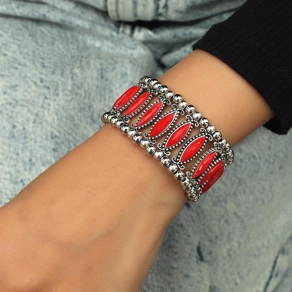 charm bracelets bohemian ethnic silver color bangles for women vintage hollow rhinestone resin carved beaded elastic jewelry, Golden;silver
charm bracelets bohemian ethnic silver color bangles for women vintage hollow rhinestone resin carved beaded elastic jewelry, Golden;silver