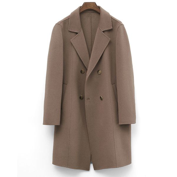 men's double sided tweed coats korean thick double breasted autumn winter mid length wool coat fashion clothes, Black
men's double sided tweed coats korean thick double breasted autumn winter mid length wool coat fashion clothes, Black