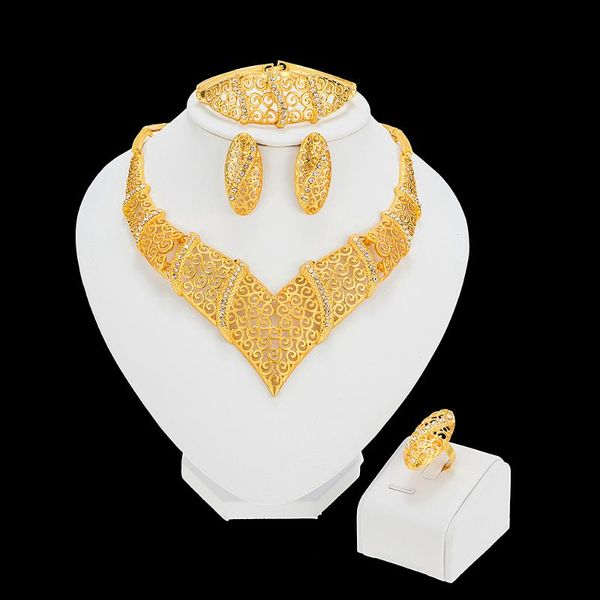 earrings & necklace bridal dubai jewelry sets nigerian wedding fashion gold for women african woman costume set wholesale, Silver
earrings & necklace bridal dubai jewelry sets nigerian wedding fashion gold for women african woman costume set wholesale, Silver