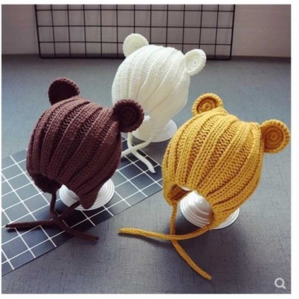 0-3years baby hat autumn winter cute baby girls baby boys hat bear ear protection warm knitted beanies kf428 211023, Yellow
0-3years baby hat autumn winter cute baby girls baby boys hat bear ear protection warm knitted beanies kf428 211023, Yellow