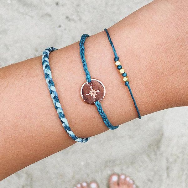 charm bracelets 3 pcs/ set simple women woven wave round compass handmade beads multilayer bracelet summer beach party jewelry gifts, Golden;silver
charm bracelets 3 pcs/ set simple women woven wave round compass handmade beads multilayer bracelet summer beach party jewelry gifts, Golden;silver