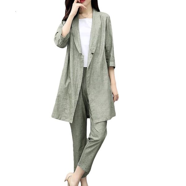 two piece dress 2021 office uniform designs women second set pant suits cotton linens summer blazer feminino broek women's jacket cm258, White
two piece dress 2021 office uniform designs women second set pant suits cotton linens summer blazer feminino broek women's jacket cm258, White