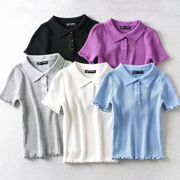 2021 wood ears polo lapel hollow out hole stripe line short sleeve sweater women knitted tight cardigan slim cropped sweater, White;black
2021 wood ears polo lapel hollow out hole stripe line short sleeve sweater women knitted tight cardigan slim cropped sweater, White;black