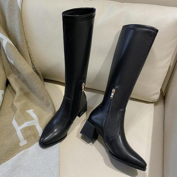boots 2021 fashion pointed toe women autumn college style comfy square heel lady shoes black beige color knee high
boots 2021 fashion pointed toe women autumn college style comfy square heel lady shoes black beige color knee high