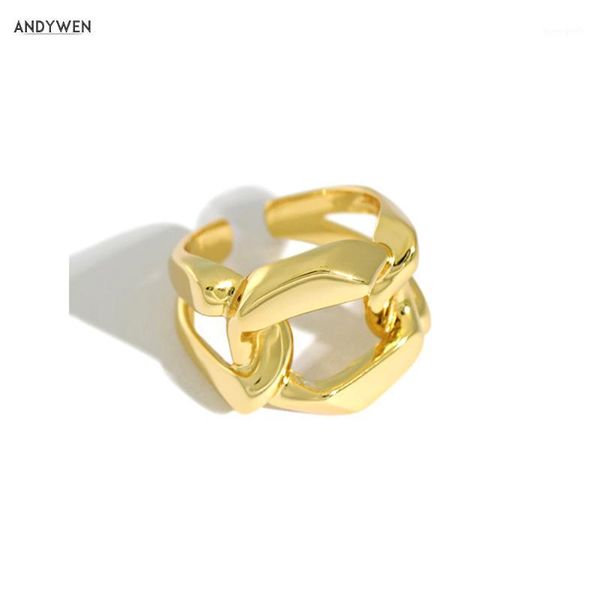 cluster rings andywen 2021 925 sterling silver gold large geometric resizable chain women big adjustable fashion fine rock punk jewelry1, Golden;silver
cluster rings andywen 2021 925 sterling silver gold large geometric resizable chain women big adjustable fashion fine rock punk jewelry1, Golden;silver