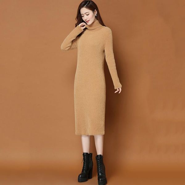 2021 new women autumn winter imitation mink cashmere long sweaters female turtleneck slim warm knitted pullover es n207hlfz, Black;gray
2021 new women autumn winter imitation mink cashmere long sweaters female turtleneck slim warm knitted pullover es n207hlfz, Black;gray