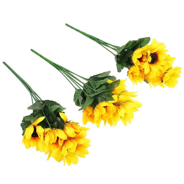 decorative flowers & wreaths 3 bunches creative sunflower bouquet decors simulation 
decorative flowers & wreaths 3 bunches creative sunflower bouquet decors simulation
