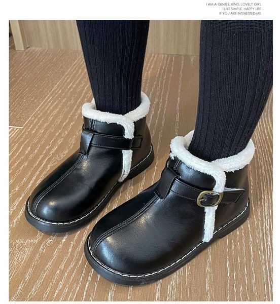 boots girls' plush warm cotton shoes fashion children' english short boys' small leather, Black;grey
boots girls' plush warm cotton shoes fashion children' english short boys' small leather, Black;grey