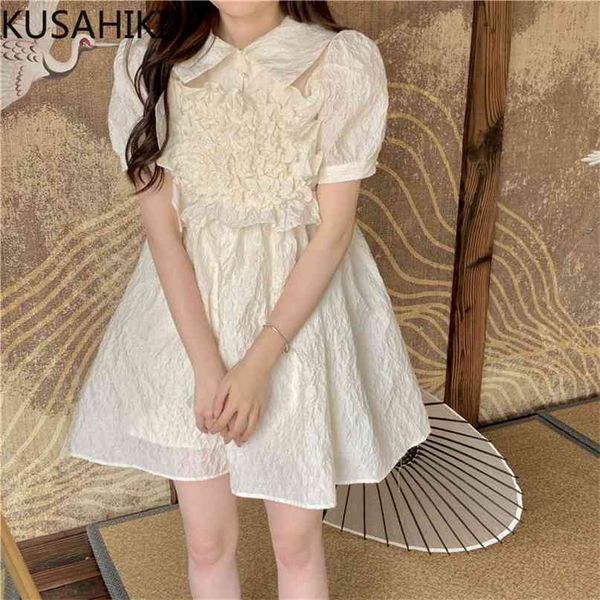korean chic puff sleeve women dress sweet peter pan collar vestidos femme causal folds high waist a-line dresses 6h659 210603, Black;gray
korean chic puff sleeve women dress sweet peter pan collar vestidos femme causal folds high waist a-line dresses 6h659 210603, Black;gray