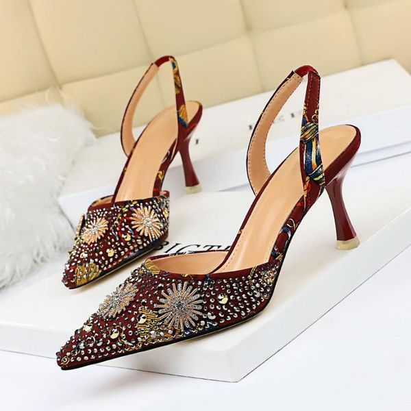 7cm high heels sandals women summer lady fetish luxury heels crystal glitter pumps rivet studded valentine slingback shoes, Black
7cm high heels sandals women summer lady fetish luxury heels crystal glitter pumps rivet studded valentine slingback shoes, Black