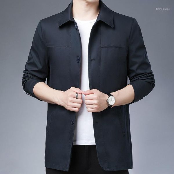 men's jackets zhuzunzhe 2021 spring and autumn solid color windbreaker jacket middle-aged business casual lapel single-breasted, Black;brown
men's jackets zhuzunzhe 2021 spring and autumn solid color windbreaker jacket middle-aged business casual lapel single-breasted, Black;brown