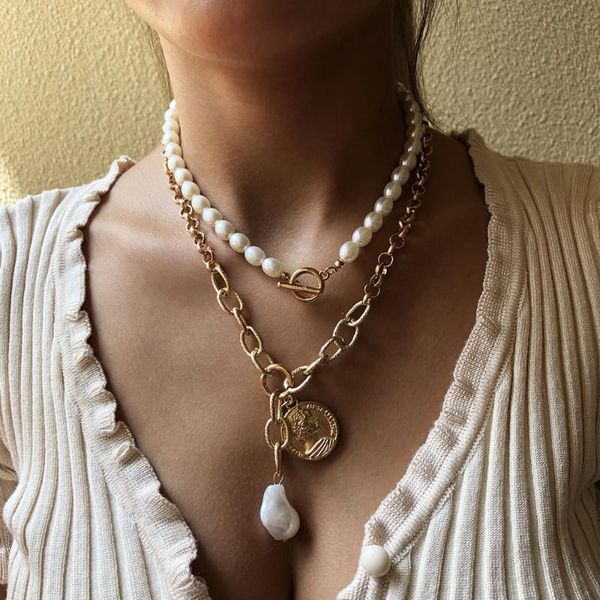 chains european layered choker necklace for women trendy gold coin pearl pendant behomia jewelry gifts drop, Silver
chains european layered choker necklace for women trendy gold coin pearl pendant behomia jewelry gifts drop, Silver