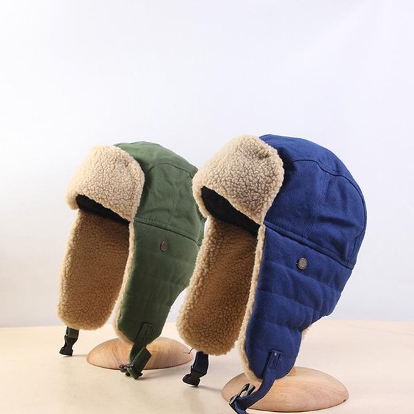 berets classic retro female winter hat male trend fold velvet thicken warm soft protection ear windbreak riding ski bomber hats, Blue;gray
berets classic retro female winter hat male trend fold velvet thicken warm soft protection ear windbreak riding ski bomber hats, Blue;gray