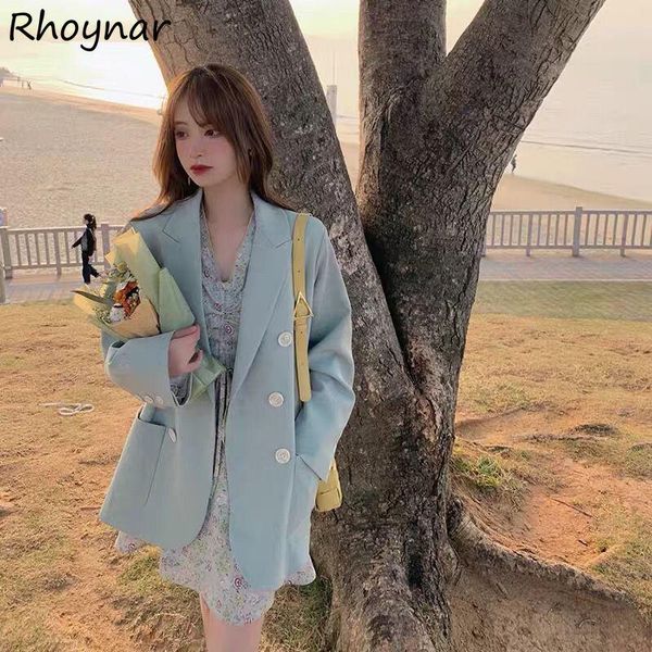 women's suits & blazers women spring elegant chic design ulzzang simple oversize holiday fit tender solid double breasted loose leisure, White;black
women's suits & blazers women spring elegant chic design ulzzang simple oversize holiday fit tender solid double breasted loose leisure, White;black