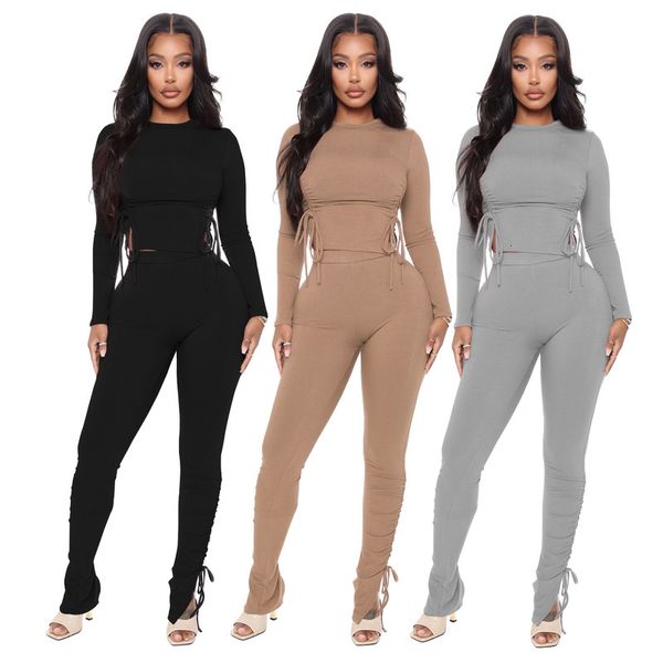 monochrome ploided long mouths and broek set training suit women fashion pack femme conjoined the wall, Gray
monochrome ploided long mouths and broek set training suit women fashion pack femme conjoined the wall, Gray
