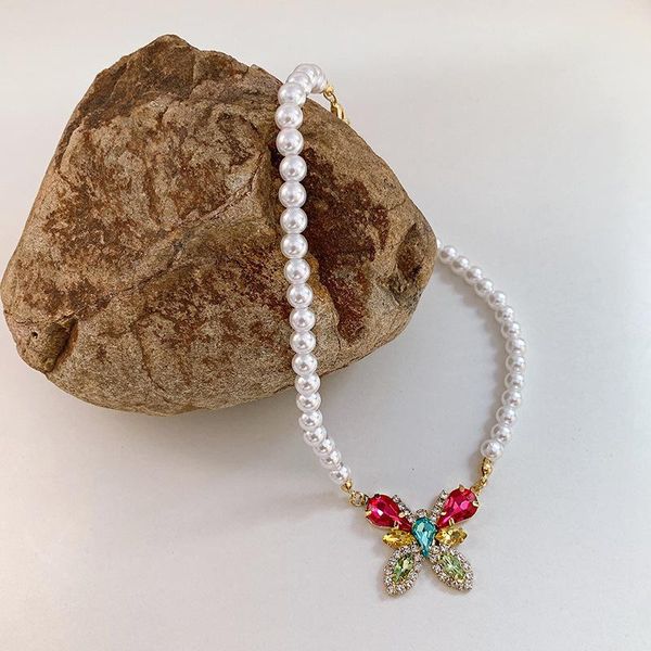 pendant necklaces origin summer fashion colorful rhinestone butterfly necklace for women faux pearl beaded insect wing choker, Silver
pendant necklaces origin summer fashion colorful rhinestone butterfly necklace for women faux pearl beaded insect wing choker, Silver