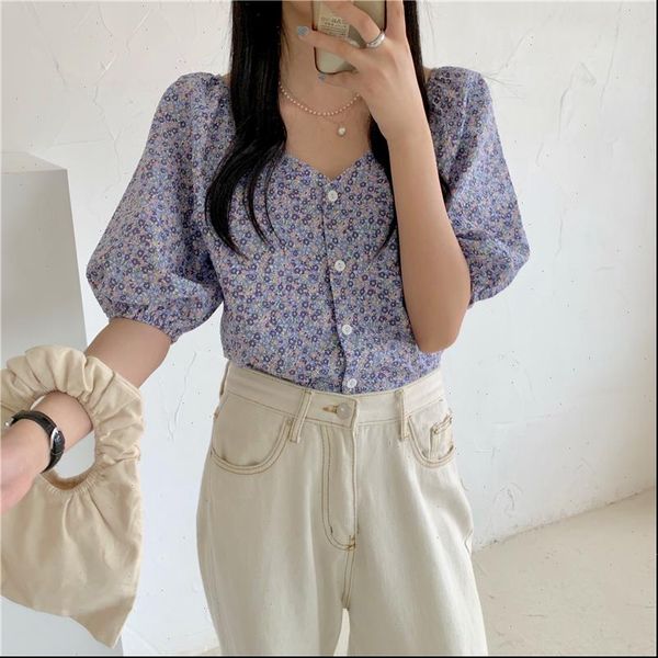 elegant vintage floral blouses 2021 new summer korean style v neck shirt women puff sleeve blouse femme blusas, White
elegant vintage floral blouses 2021 new summer korean style v neck shirt women puff sleeve blouse femme blusas, White