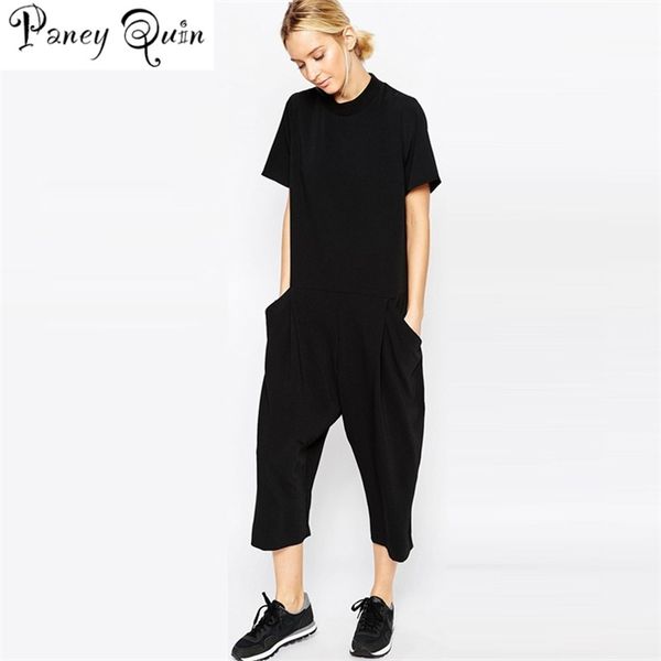 black rompers womens elegant side pocket loose-fitting combinaison femme romper overalls jumpsuit for women, Black;white
black rompers womens elegant side pocket loose-fitting combinaison femme romper overalls jumpsuit for women, Black;white