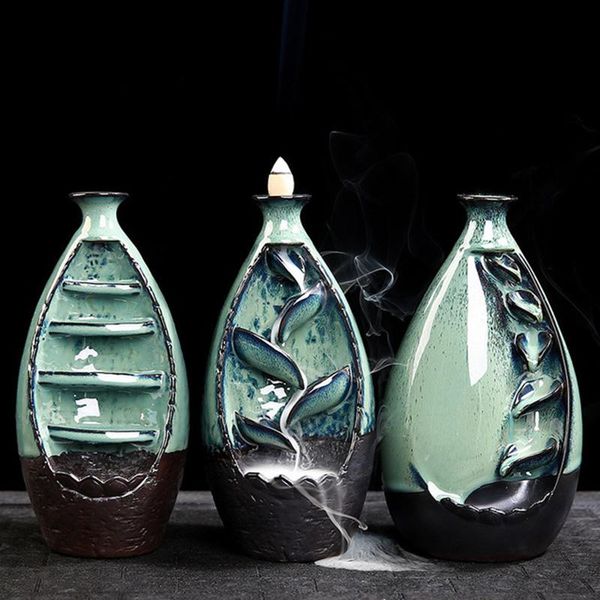 fragrance lamps ceramic waterfall backflow incense burner vase shape creative crafts cone holder home decor
fragrance lamps ceramic waterfall backflow incense burner vase shape creative crafts cone holder home decor