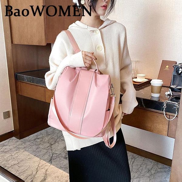 baowomen 2021 fashion anti theft nylon backpack waterproof women school bagpack solid color teenage girls travel bag for woman
baowomen 2021 fashion anti theft nylon backpack waterproof women school bagpack solid color teenage girls travel bag for woman