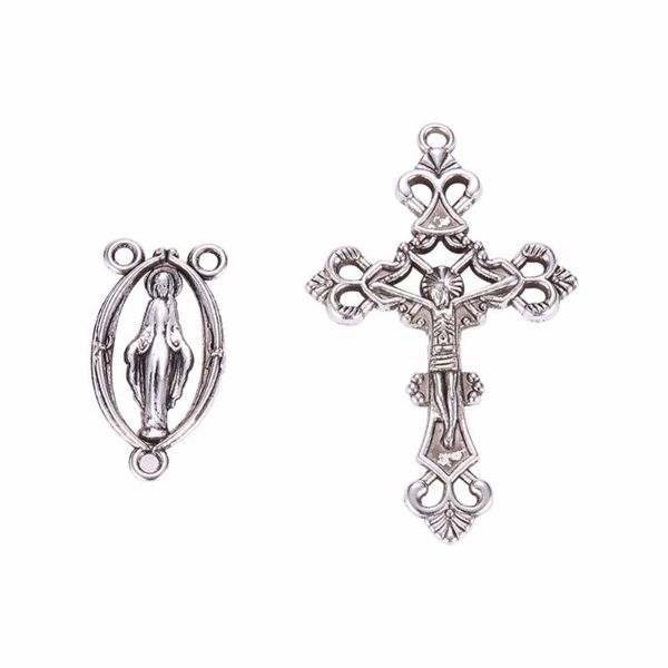 pendants 10pc alloy crucifix cross links, lead antique silver,maria & jesus,center sets for rosary bead necklace making, Black
pendants 10pc alloy crucifix cross links, lead antique silver,maria & jesus,center sets for rosary bead necklace making, Black