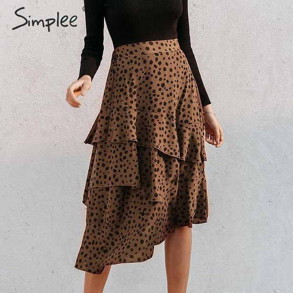 skirts simplee ruffled leopard print women midi skirt elegant high waist female asymmetrical spring summer ladies bottoms, Black
skirts simplee ruffled leopard print women midi skirt elegant high waist female asymmetrical spring summer ladies bottoms, Black