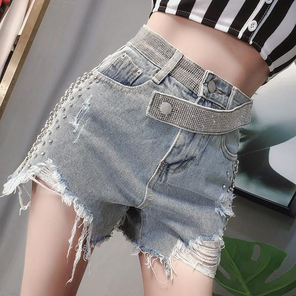 ripped 2021 summer new korean version of the high waist heavy industry wide leg denim shorts women's tide, White;black
ripped 2021 summer new korean version of the high waist heavy industry wide leg denim shorts women's tide, White;black