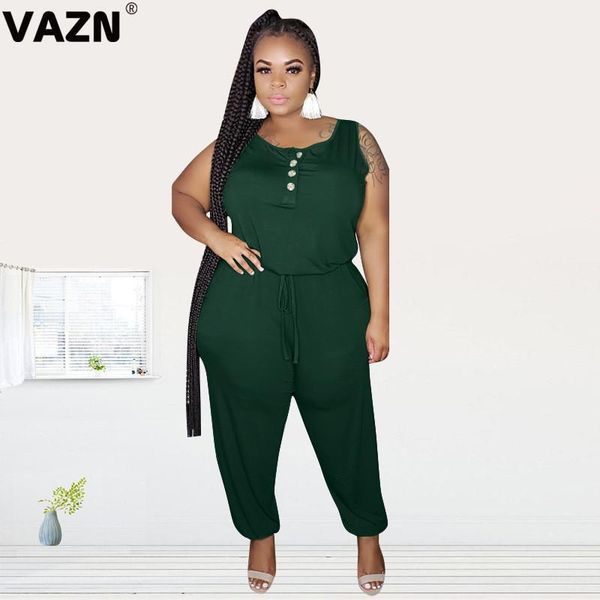 women's jumpsuits & rompers vazn 2021 special large size 3 colors solid long casual jumpsuit sleeveless o-neck button lantern pant, Black;white
women's jumpsuits & rompers vazn 2021 special large size 3 colors solid long casual jumpsuit sleeveless o-neck button lantern pant, Black;white