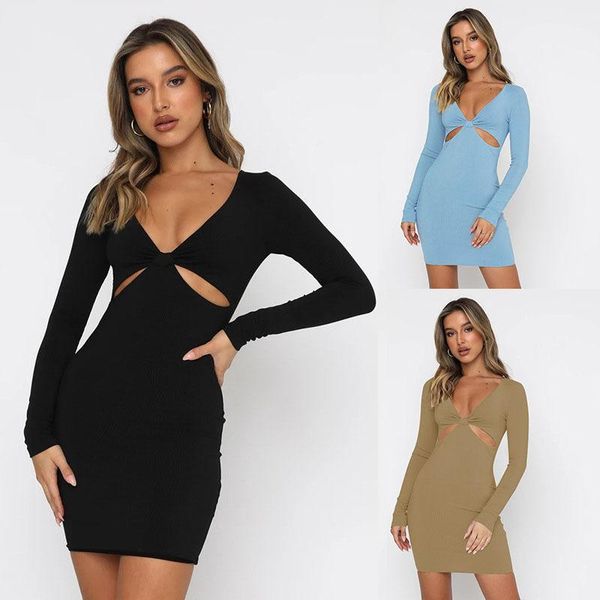 casual dresses long sleeve women dress slim autumn deep v hollow mini elegant temperament solid bag hip bodycon ladies, Black;gray
casual dresses long sleeve women dress slim autumn deep v hollow mini elegant temperament solid bag hip bodycon ladies, Black;gray