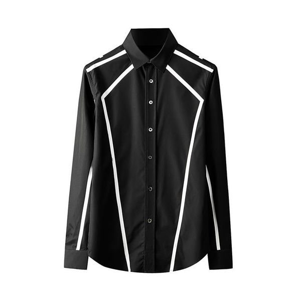 men's casual shirts simple stripe mens luxury long sleeve white black dress slim fit man
men's casual shirts simple stripe mens luxury long sleeve white black dress slim fit man