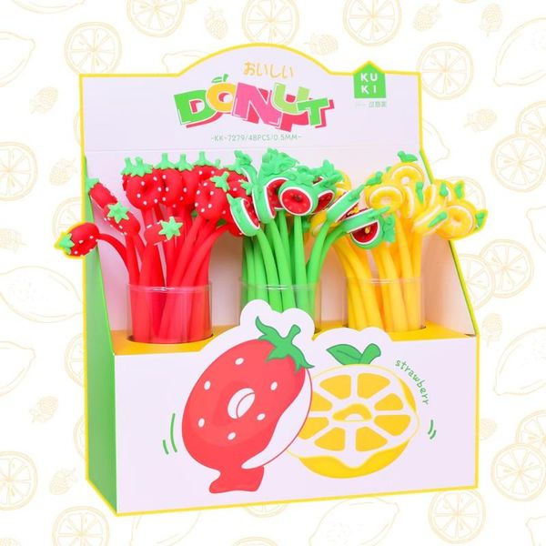 gel pens 24 pcs/lot creative fruit donuts pen cute bendable 0.5mm black ink signature promotional gift office school supplies
gel pens 24 pcs/lot creative fruit donuts pen cute bendable 0.5mm black ink signature promotional gift office school supplies