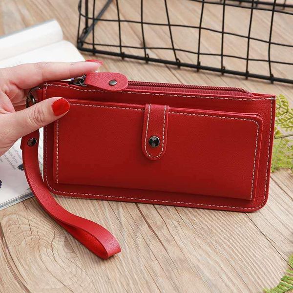 wallets 2021 est women's long wallet purse woman money phone keys bag for women id holder, Red;black
wallets 2021 est women's long wallet purse woman money phone keys bag for women id holder, Red;black