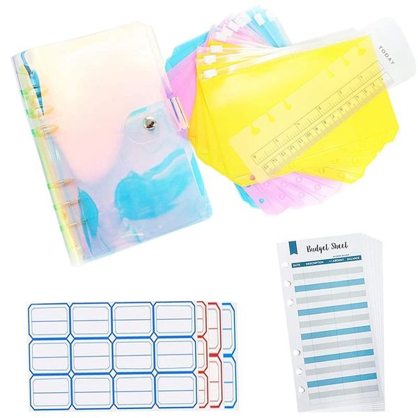 gift wrap a6 budget binder envelopes for cash system, with ruler and 12pcs colorful zipper pockets each
gift wrap a6 budget binder envelopes for cash system, with ruler and 12pcs colorful zipper pockets each